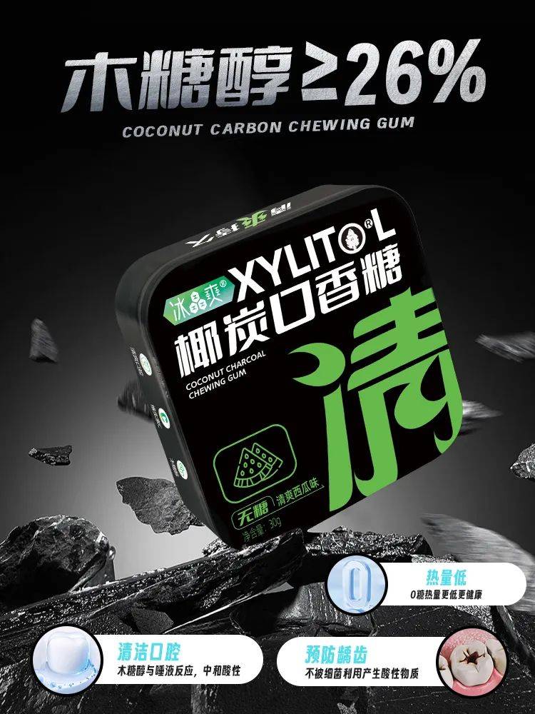 口香糖正掀起糖果界“黑科技”风暴不朽情缘网站打破常规！这款黑黑的(图2)
