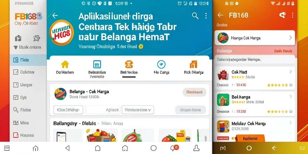 Tampilan antarmuka FB168 yang mudah digunakan untuk cek harga.