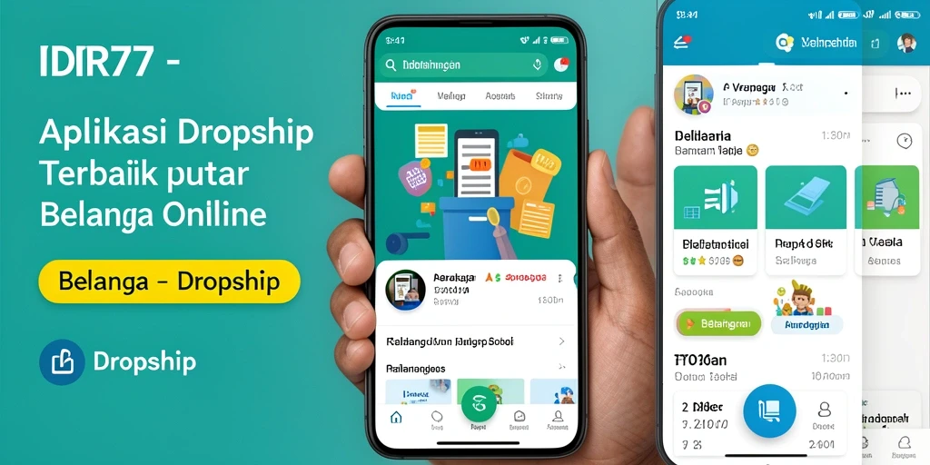 Tampilan antarmuka aplikasi IDR77 yang intuitif dan fungsional untuk Dropship.