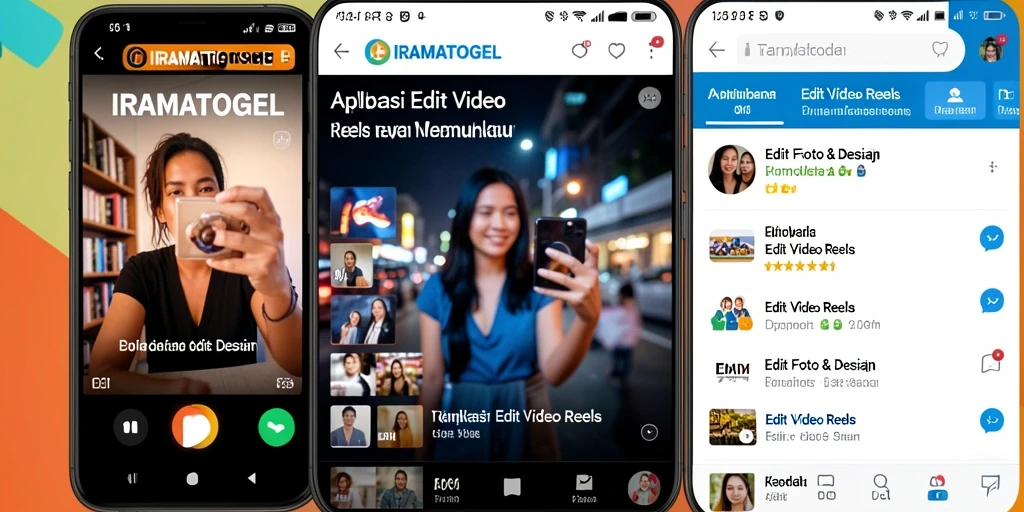 Tampilan antarmuka edit video reels yang menarik dan intuitif.