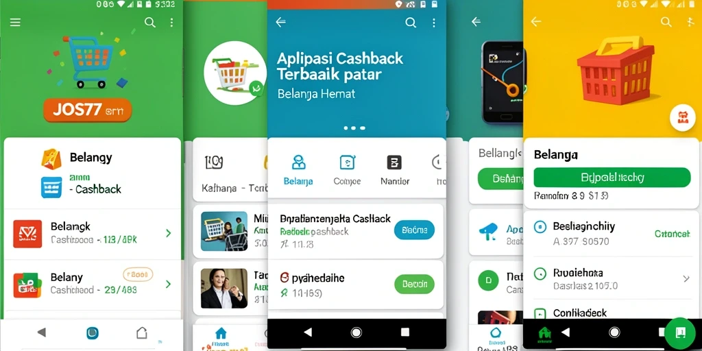 Antarmuka aplikasi JOS77 menampilkan fungsi cashback yang menarik dan mudah diakses.