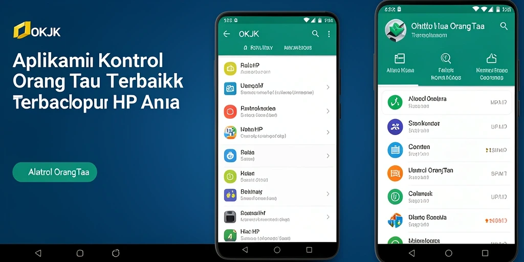 Antarmuka OKJK yang intuitif dan mudah digunakan untuk kontrol orang tua.