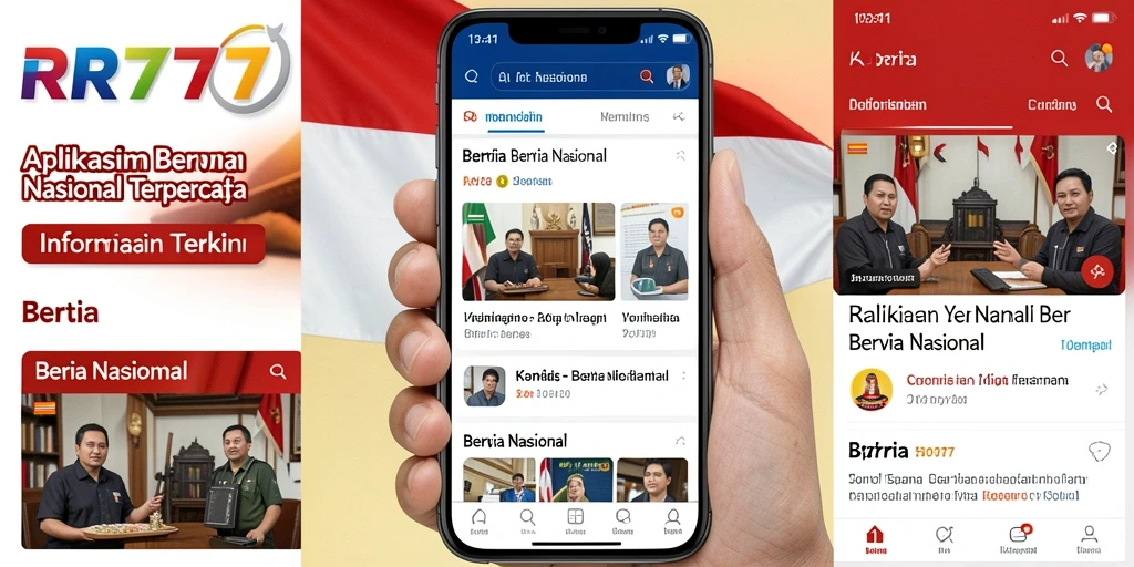 Antarmuka aplikasi RR777 dengan tampilan berita nasional terbaru.