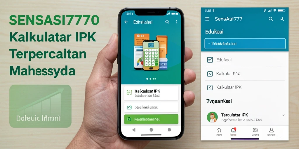 Tampilan antarmuka SENSASI777 dengan fitur Kalkulator IPK yang user-friendly.