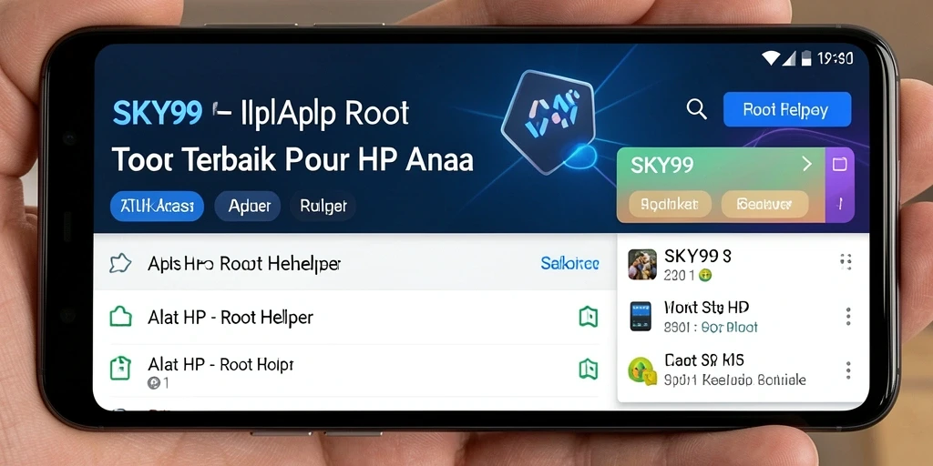 Antarmuka aplikasi ROOT Helper SKY99 yang mudah digunakan.