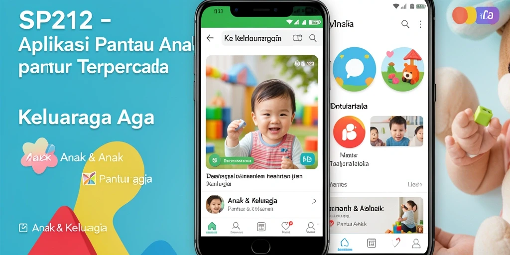 Antarmuka SP212 yang user-friendly untuk memantau anak.