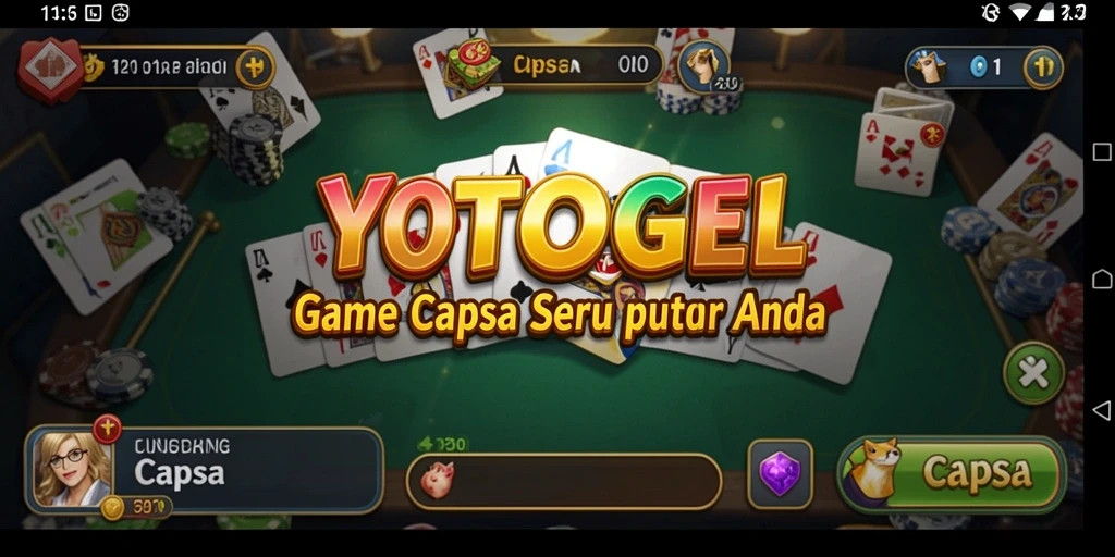 Antarmuka menarik YOTOGEL dalam permainan Capsa.